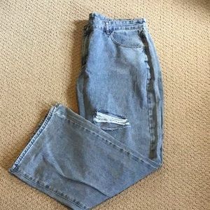 Shein size 4X Wide Leg Distressed Jeans